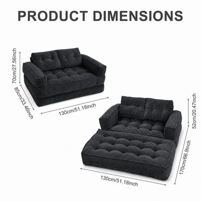 51" 2-Seater Modular Corduroy Sofa