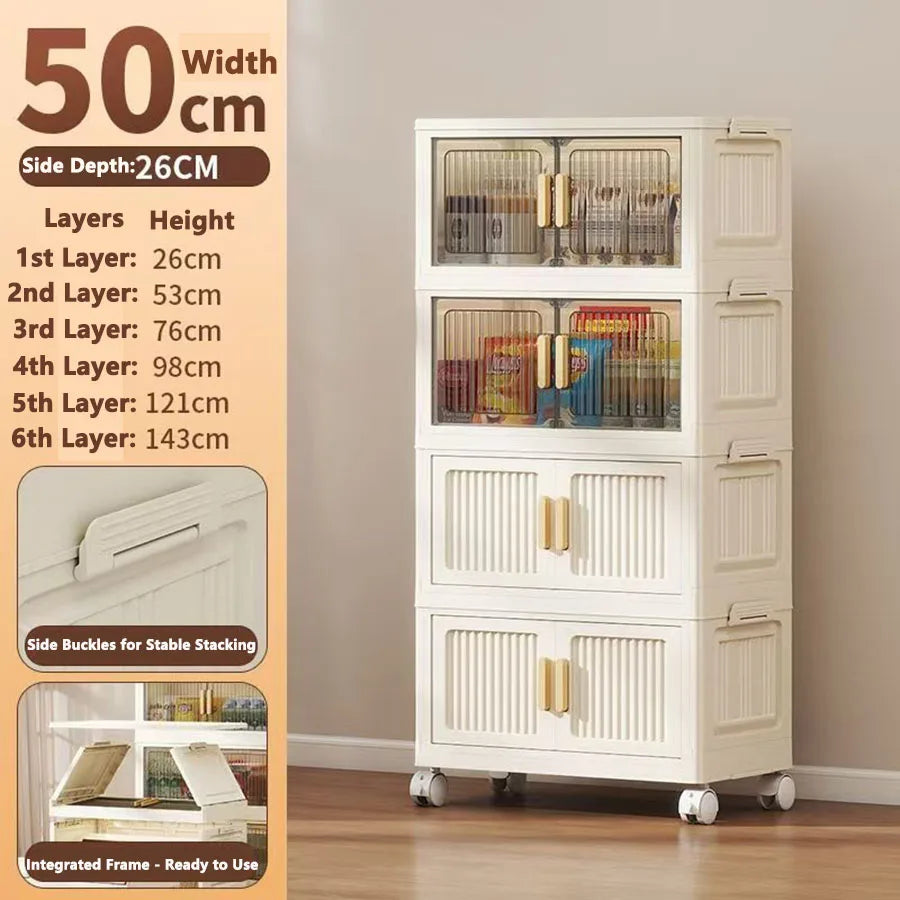 Thickened Multi-Layer Plastic Storage Cabinet