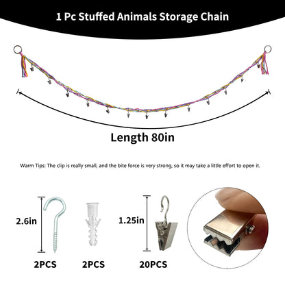 Cotton plush animal storage rope