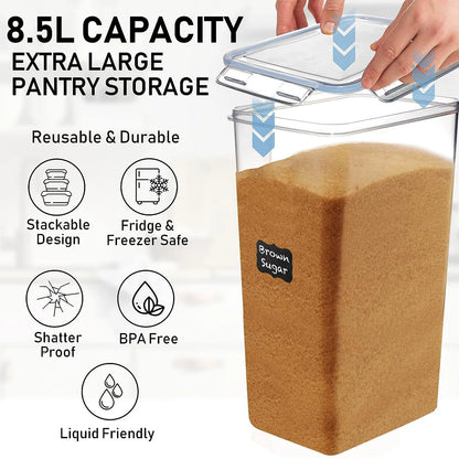 2Pcs Large Airtight Food Storage
