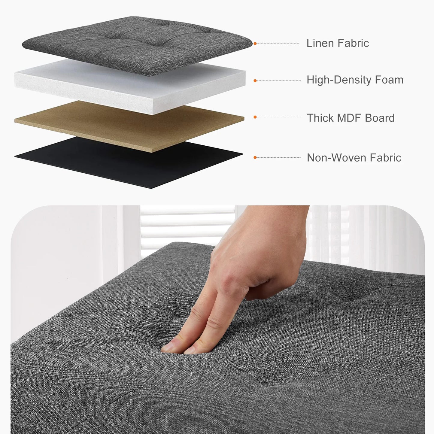 Storage Footstool Bench