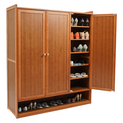 Natural Bamboo Shoe Cabinet