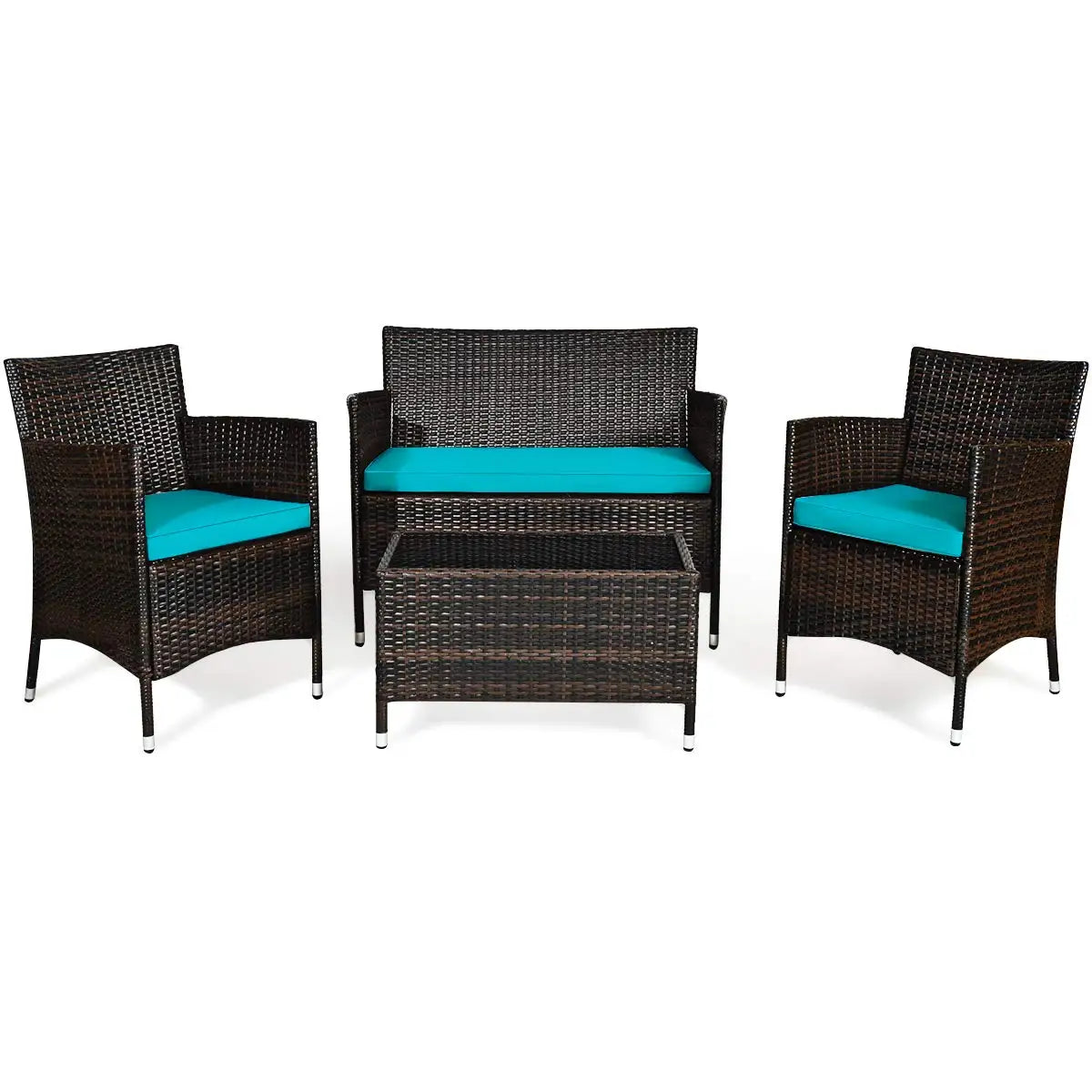 4-Piece Rattan Patio Set