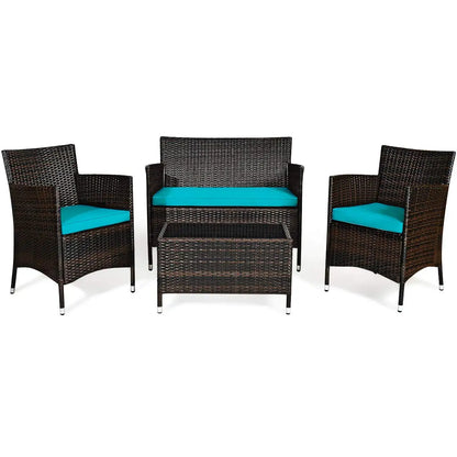 4-Piece Rattan Patio Set