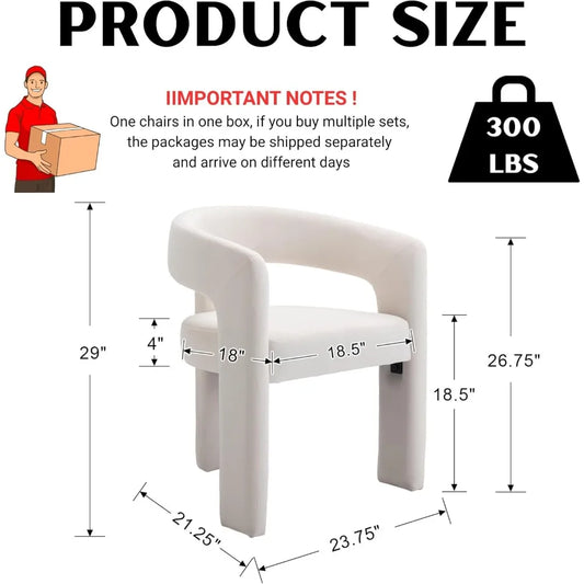 Velvet-Covered Dining Chair