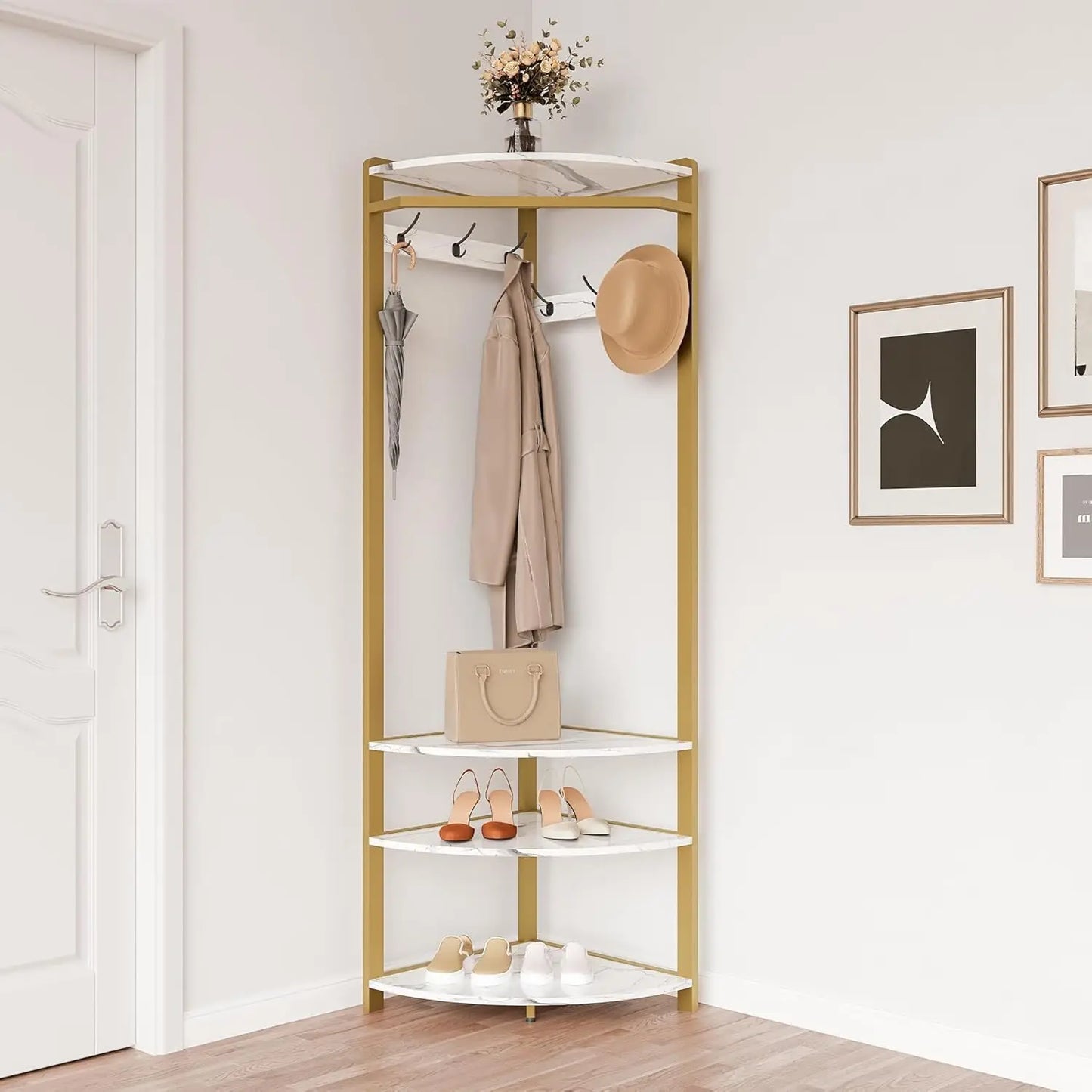 Corner Coat Rack
