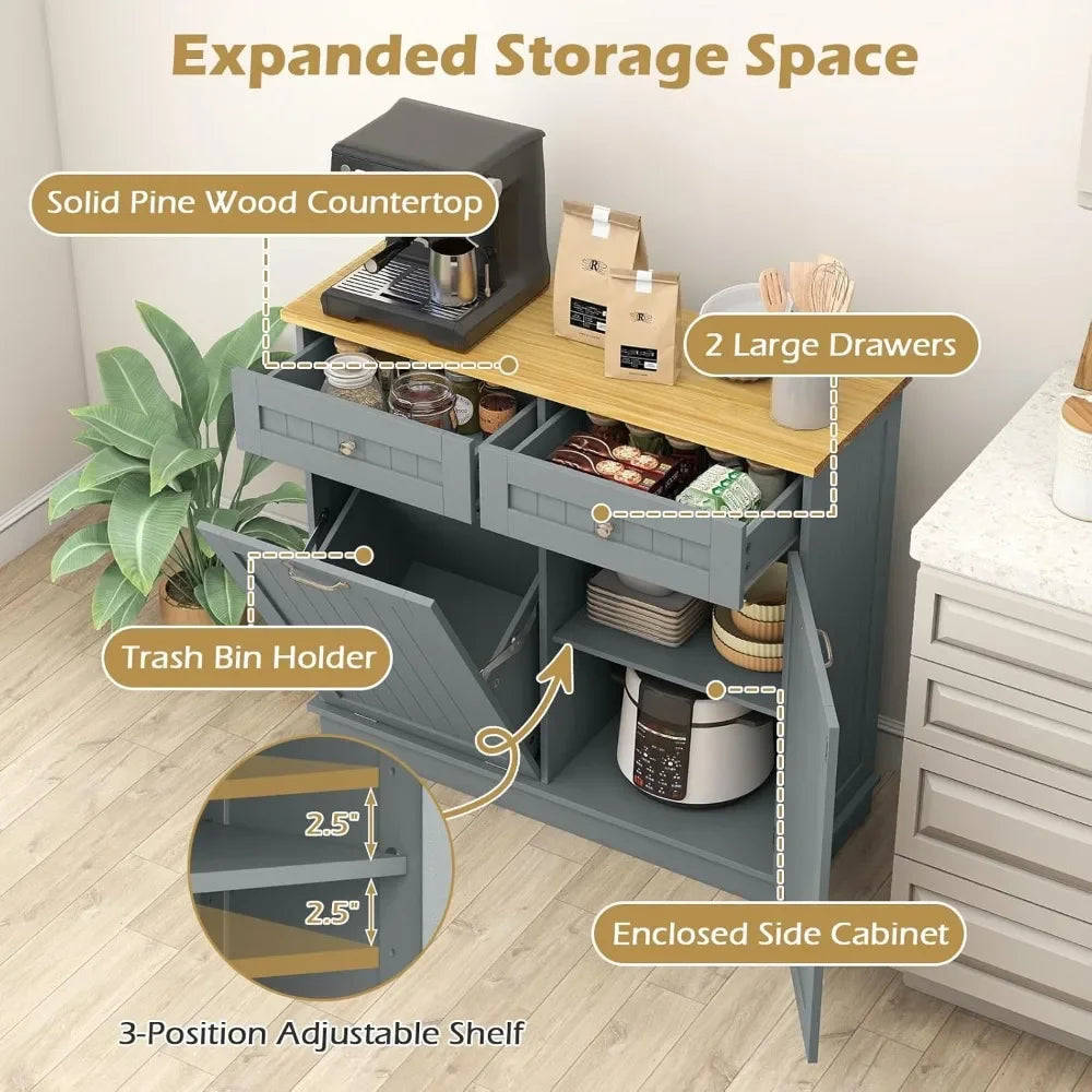 Tilt Out Trash Can Cabinet