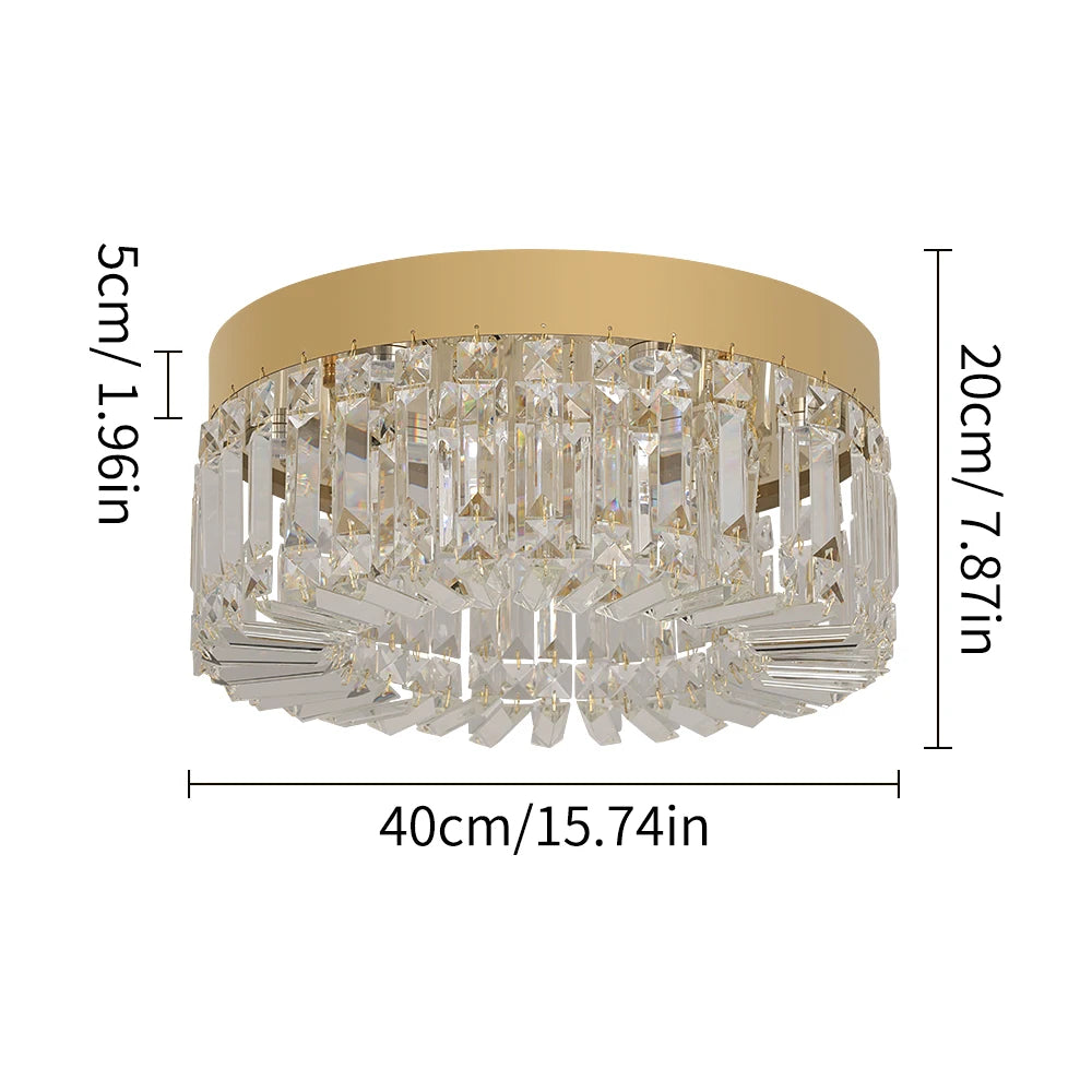 Gold Luxury Crystal Ceiling Lamp