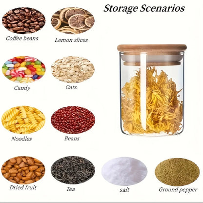 12pcs/set Airtight Glass Storage Jar