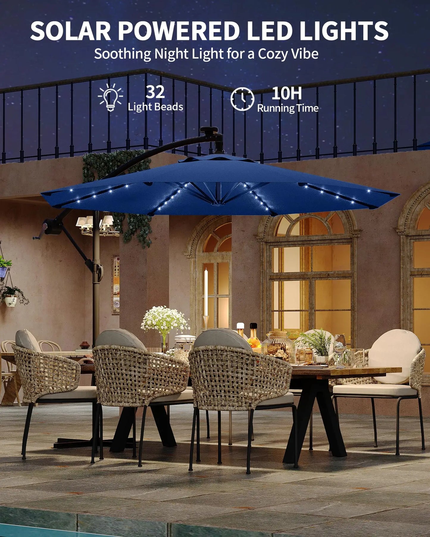 10FT Offset Patio Umbrella