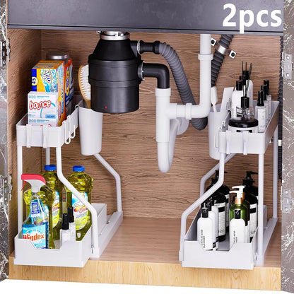 Pull-Out Under-Sink Storage Rack Set