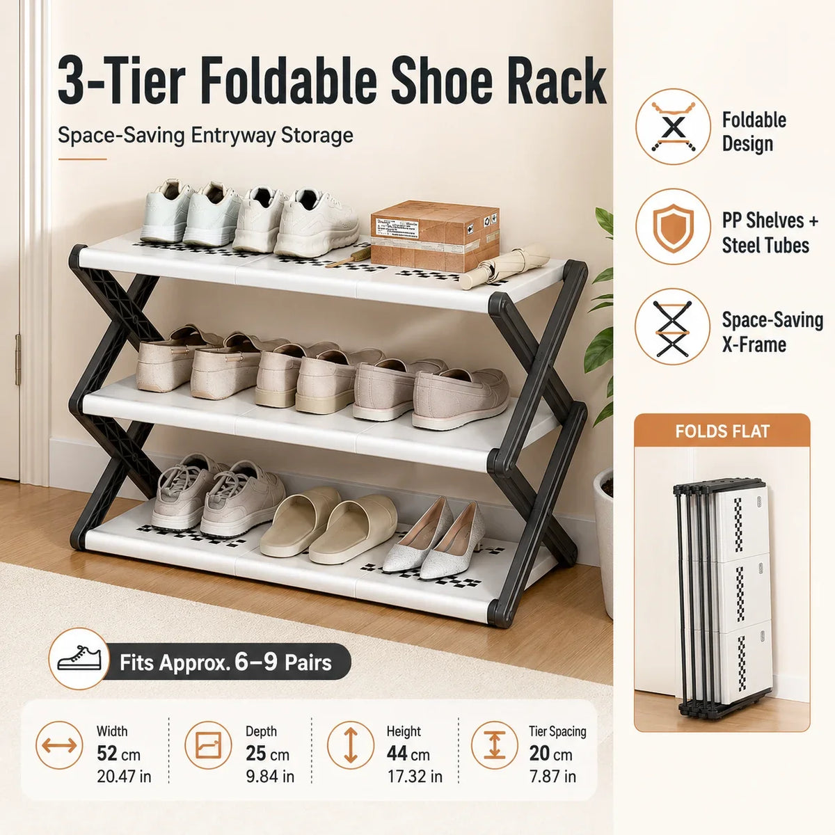 Foldable Shoe Rack