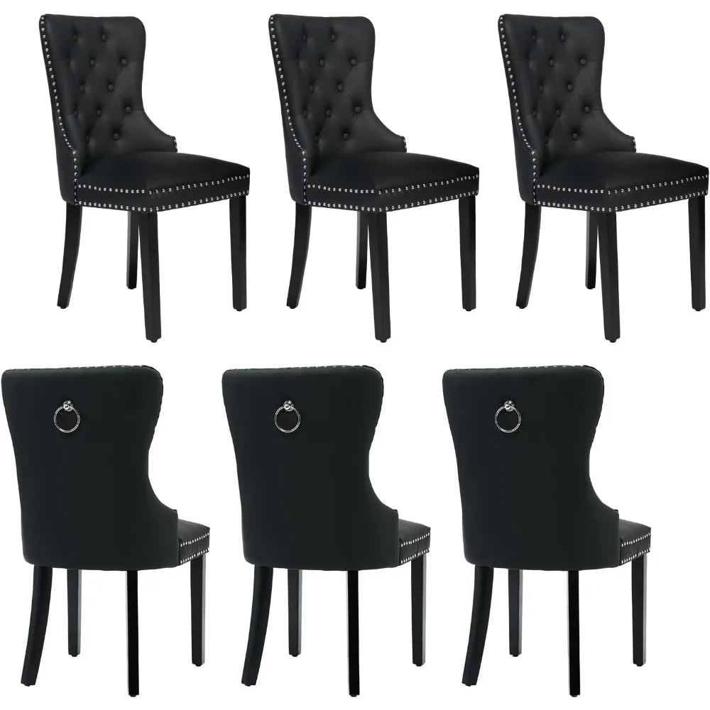 Leather Dining Chairs Set of 6