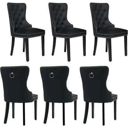 Leather Dining Chairs Set of 6