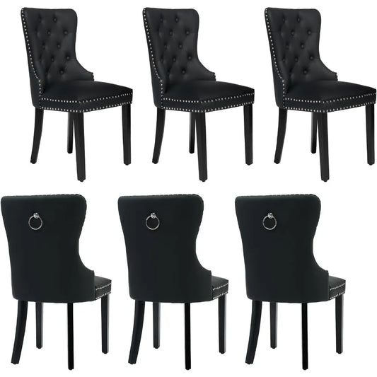 Leather Dining Chairs Set of 6