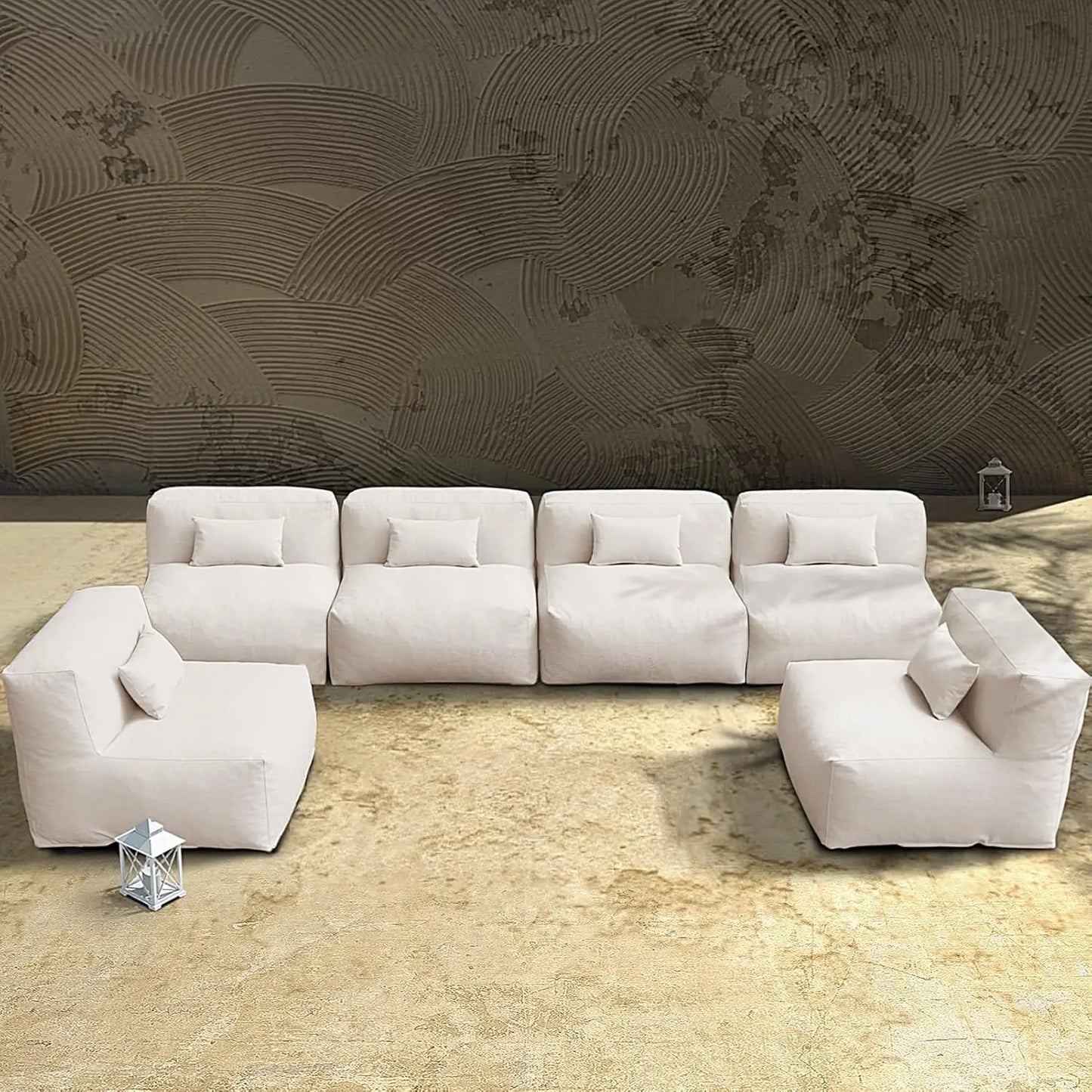 Patio Furniture Set Bean Bag 9 Pieces