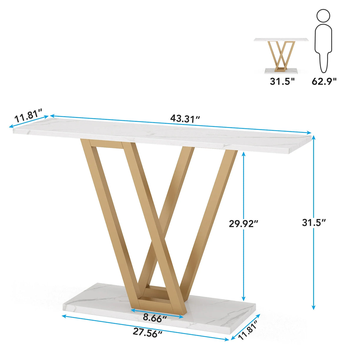 43 Inch Console Table