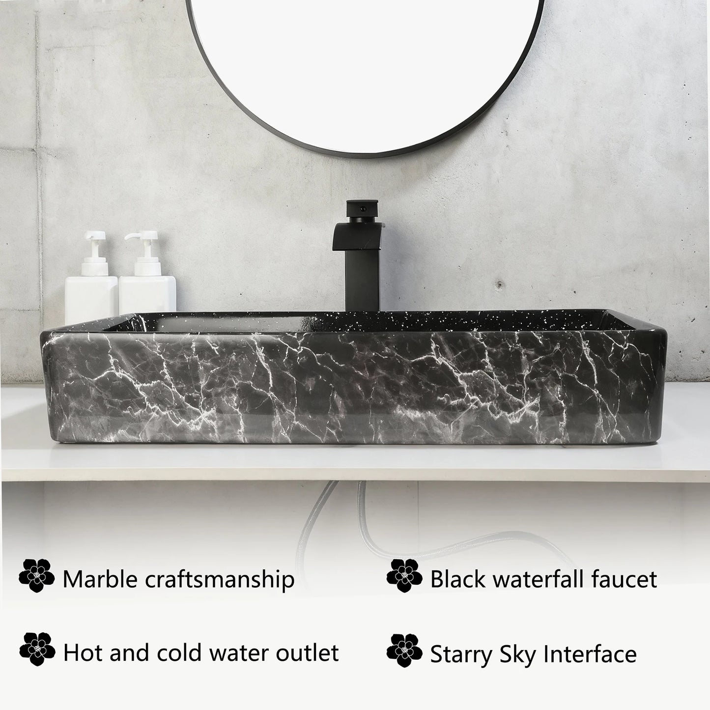Big Bathroom Vessel Sink 24''