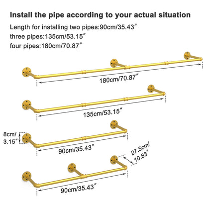 Industrial Pipe Clothes Hanging Rack