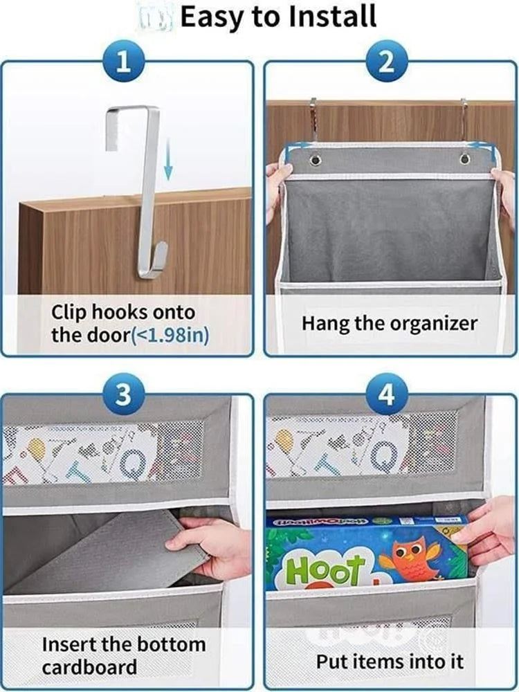 Bedroom Door or Wall Mounted Storage Hanging
