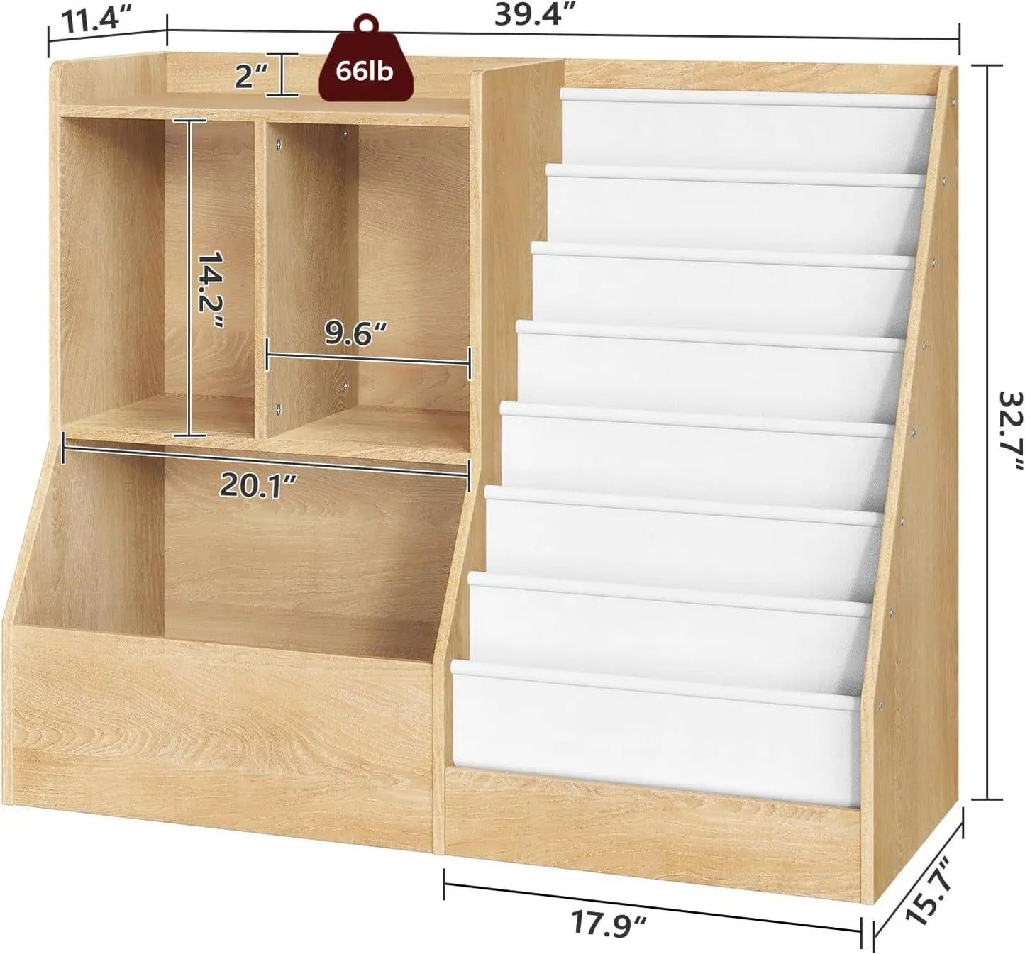 39.4" Kids Bookshelf