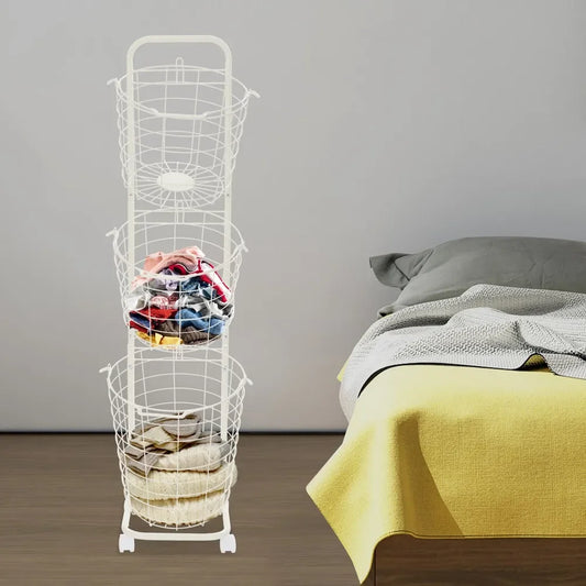 3-Tier Rolling Laundry Cart