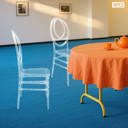 4-Piece Clear PC Chairs