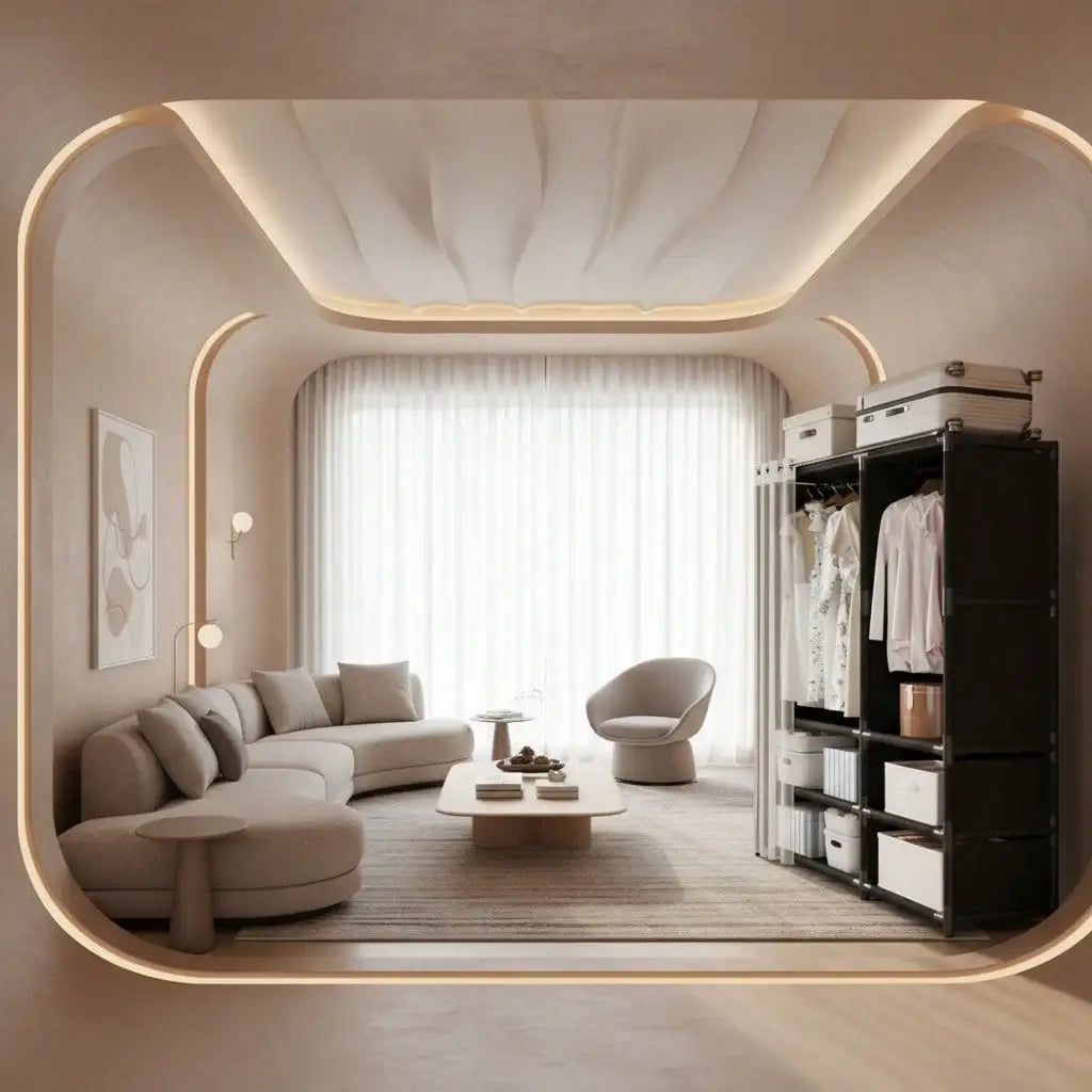 57"in Portable Wardrobe Closet