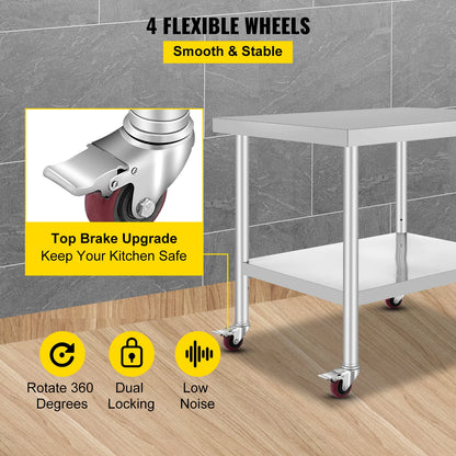 Stainless Steel  Prep Table