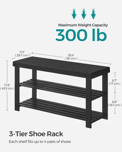 Bench 3-Tier Shoe Organizer