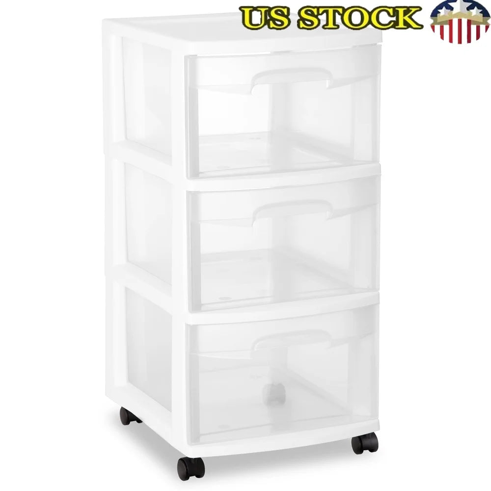 3 Drawer Plastic Storage