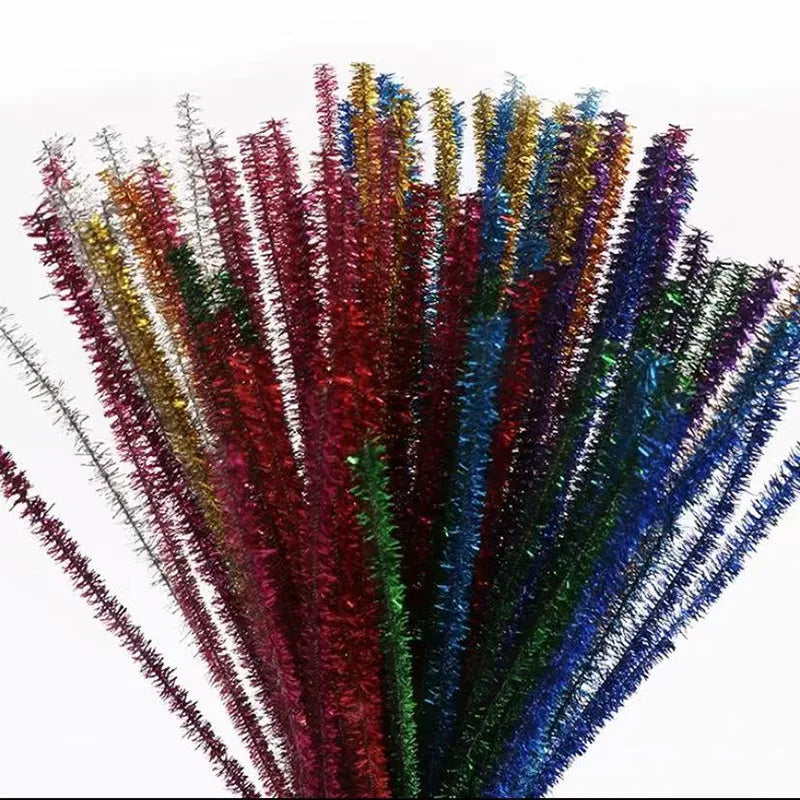 10/50/100 Glitter Chenille Stem Pipe Cleaner
