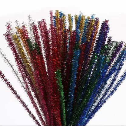 10/50/100 Glitter Chenille Stem Pipe Cleaner