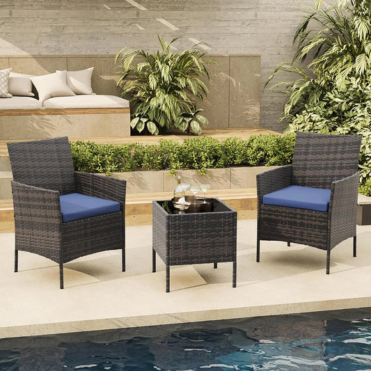 3 Piece Patio Furniture Set