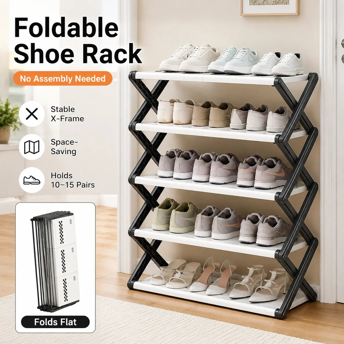 Foldable Shoe Rack