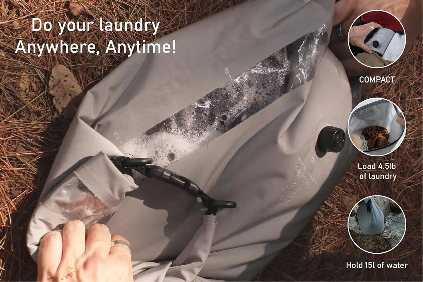 Portable 15L Waterproof Washbag