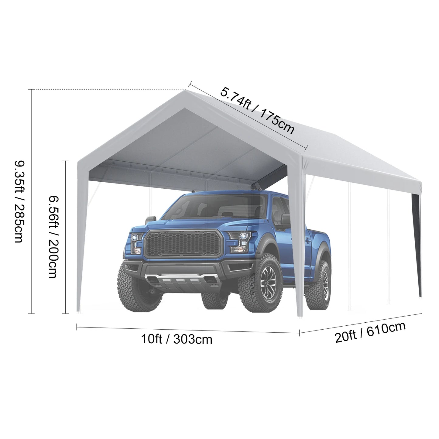 SucceBuy Carport Replacement Canopy
