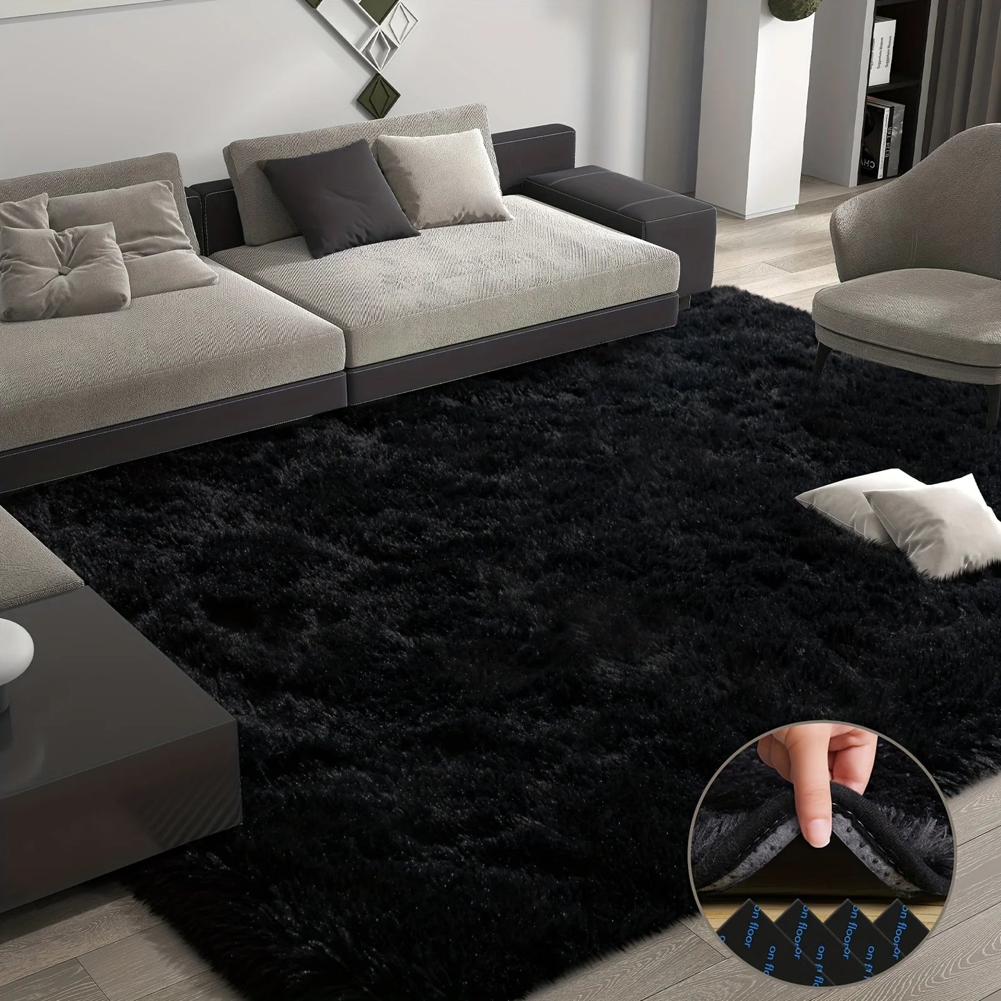 Large plush area rug