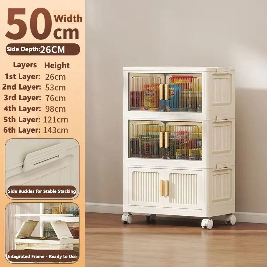 Thickened Multi-Layer Plastic Storage Cabinet