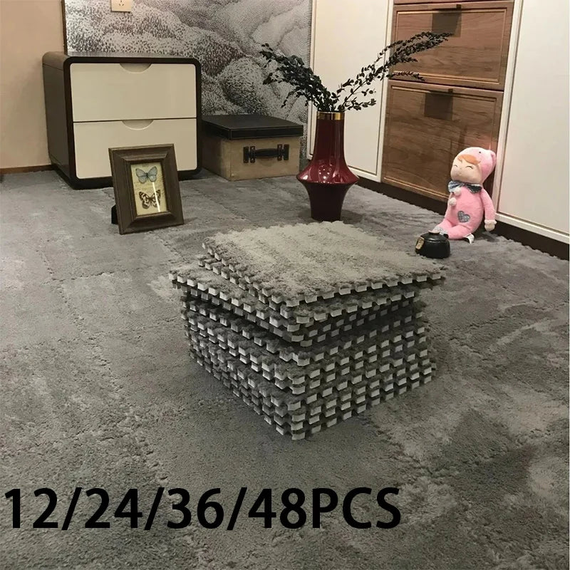 12/24/36/48PCS Grey Interlocking Carpet