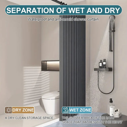 Foldable Magnetic Shower Curtain