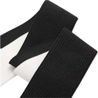 Flat Elastic Band Black White Rubber Band