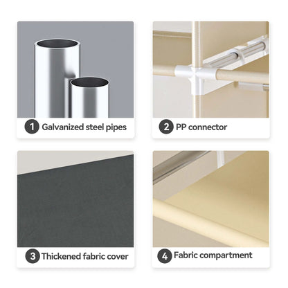 Heavy Duty Fabric Wardrobe