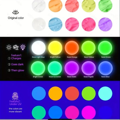 Fantastory 10PCS Glow In The Dark Paint