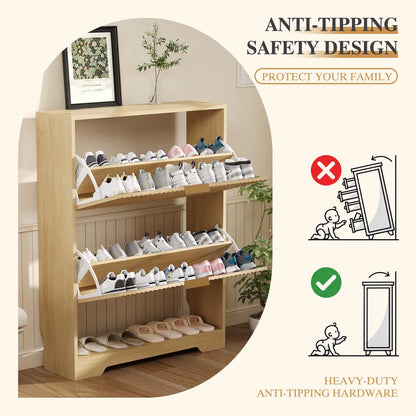 Narrow Shoe Storage Cabinet