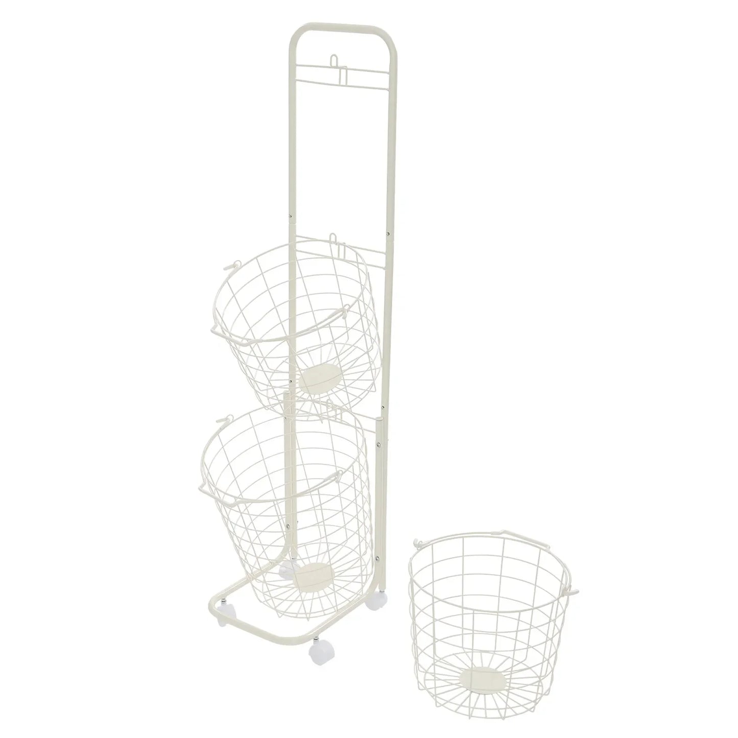 3-Tier Rolling Laundry Cart
