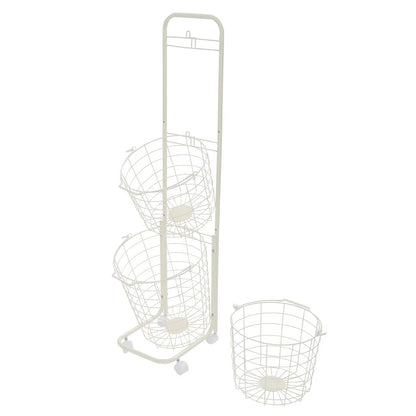 3-Tier Rolling Laundry Cart