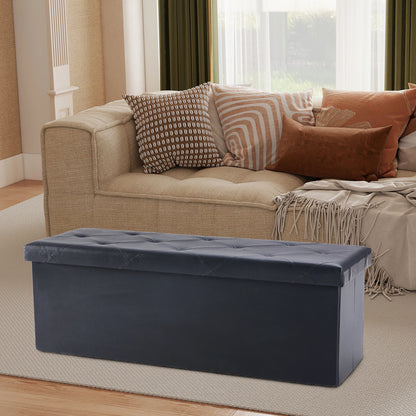 43 Inches Leather Folding Ottoman