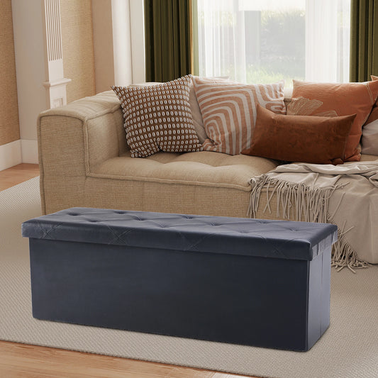 43 Inches Leather Folding Ottoman