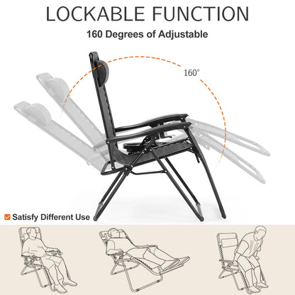Set of 2 Portable Recliner